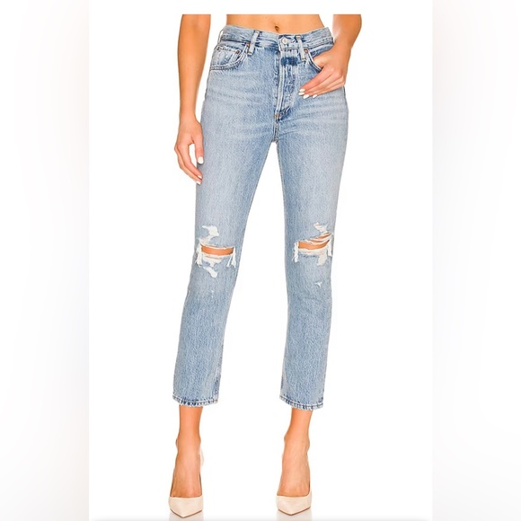 Agolde Riley Crop Jeans NWT - Picture 1 of 5